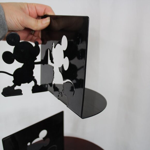 $_57.JPG?set_id=8800005007 Disney Mickey Mouse Book Ends Michael Graves Metal Black 2 pieces 6 1/2 x 5 1/2